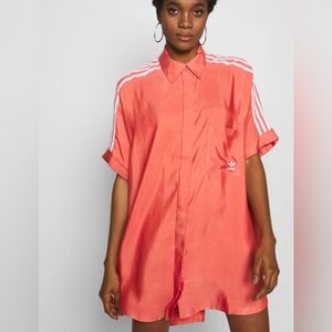 Adidas Originals Satin Shirt Dress